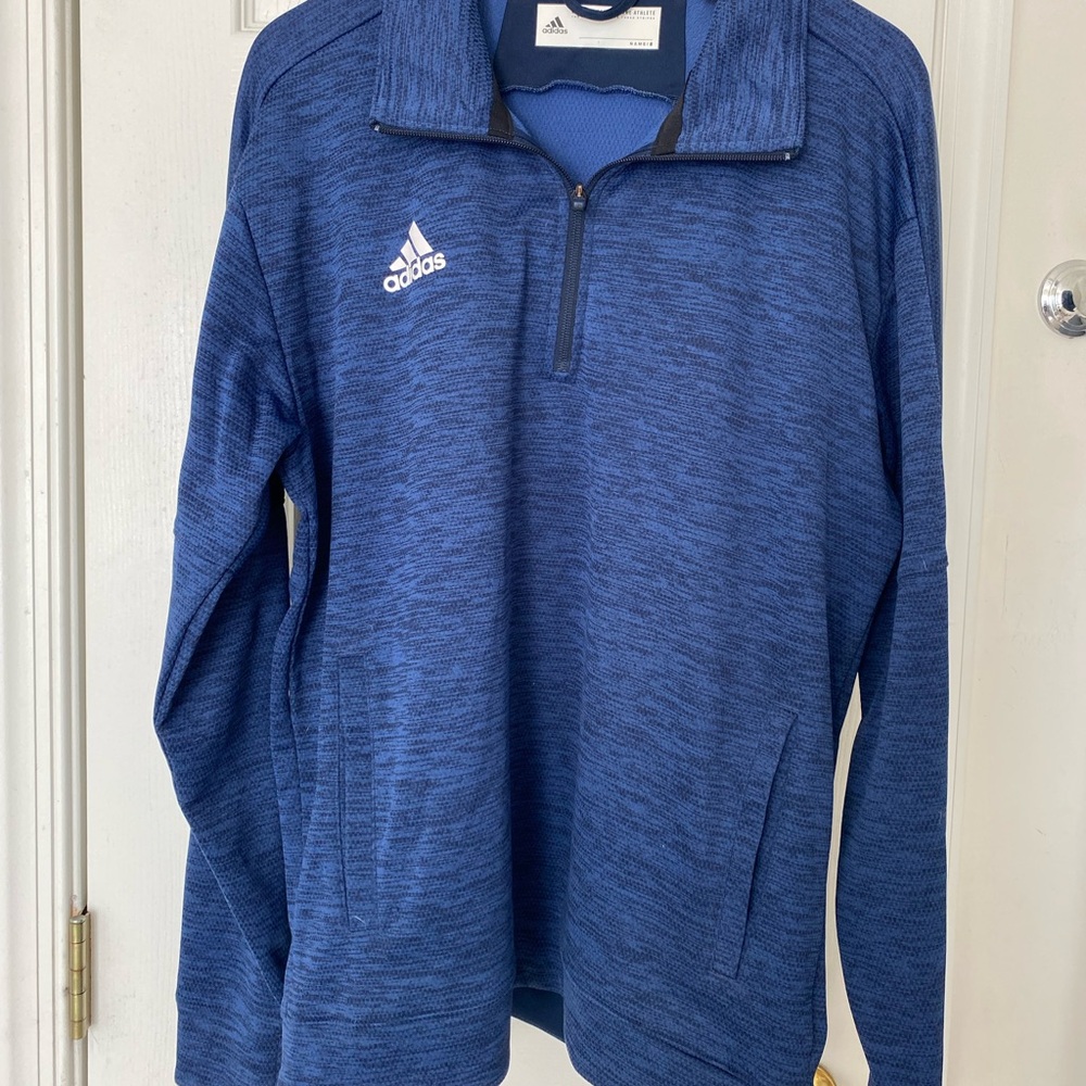 adidas Blue Quarter-Zip Sweatshirt